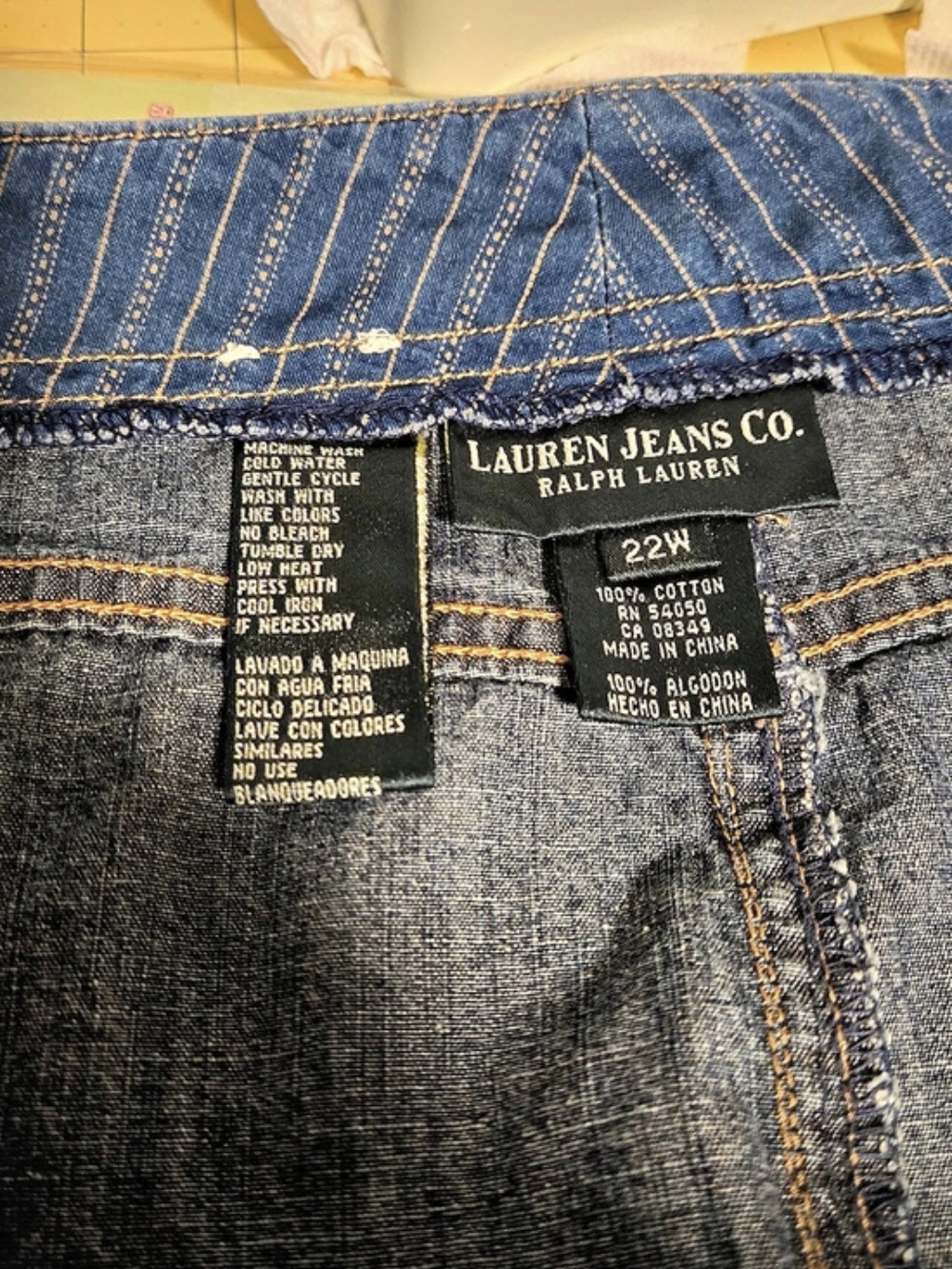 Lauren Jeans Co. denim skirt Denim Skirt Size 22W, 34 Inches Long, Blue